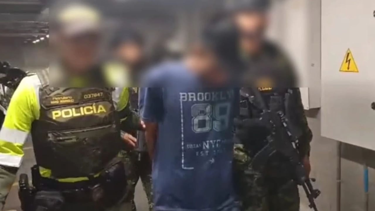 Imagen del momento de la captura de alias "Andrés"