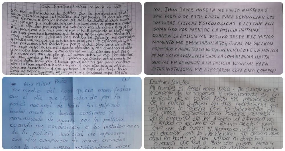 Las cartas que escribieron algunos reclusos colombianos que permanecen en una cárcel de Haití.