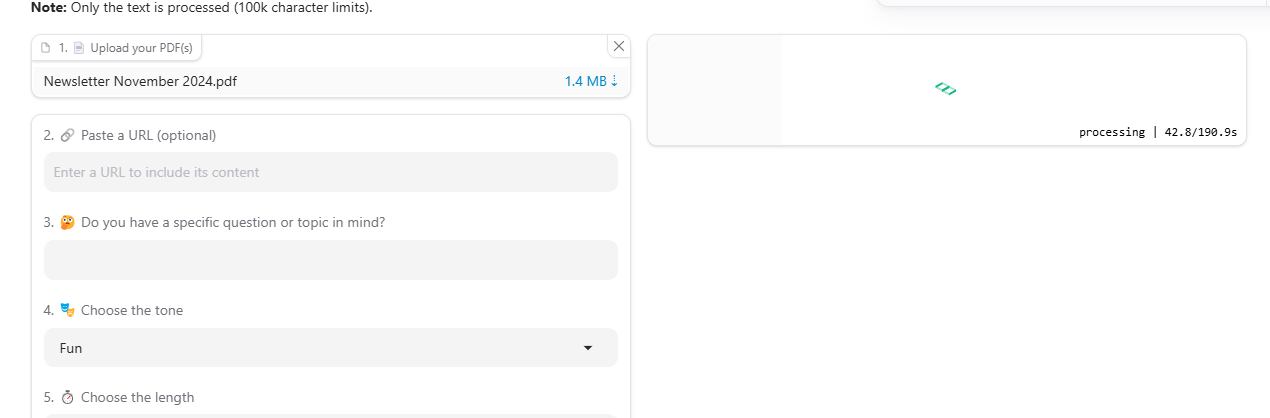 La herramienta procesa hasta 100.000 caracteres y genera un podcast personalizado en el idioma elegido.