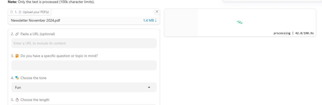 La herramienta procesa hasta 100.000 caracteres y genera un podcast personalizado en el idioma elegido.