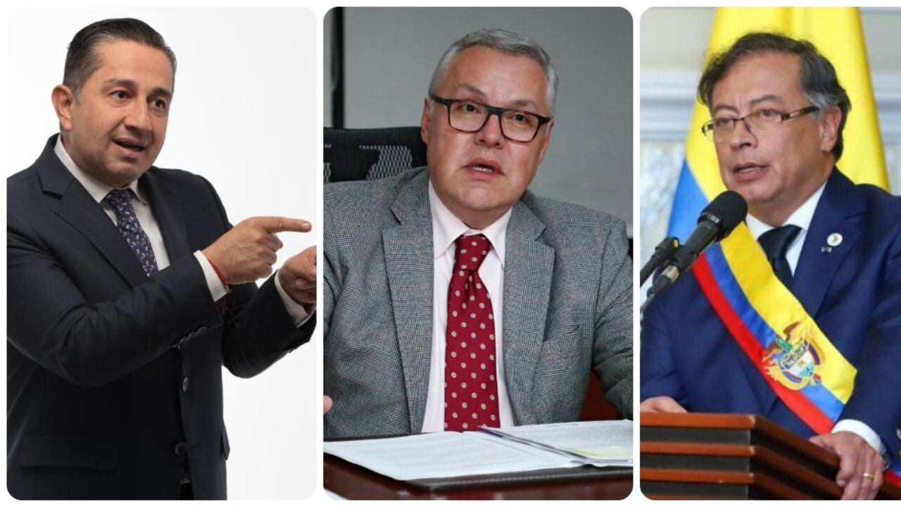 Julio César Triana, Néstor Osuna y Gustavo Petro.