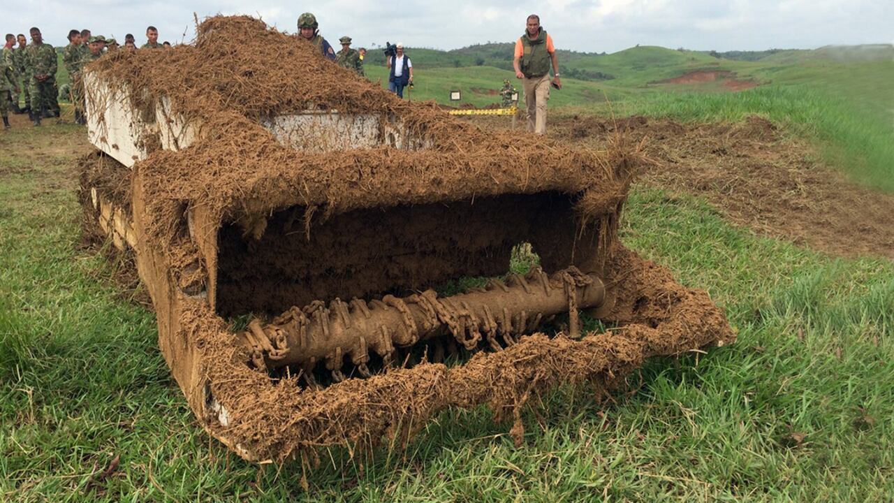 Una de las máquinas 'Barreminas'.