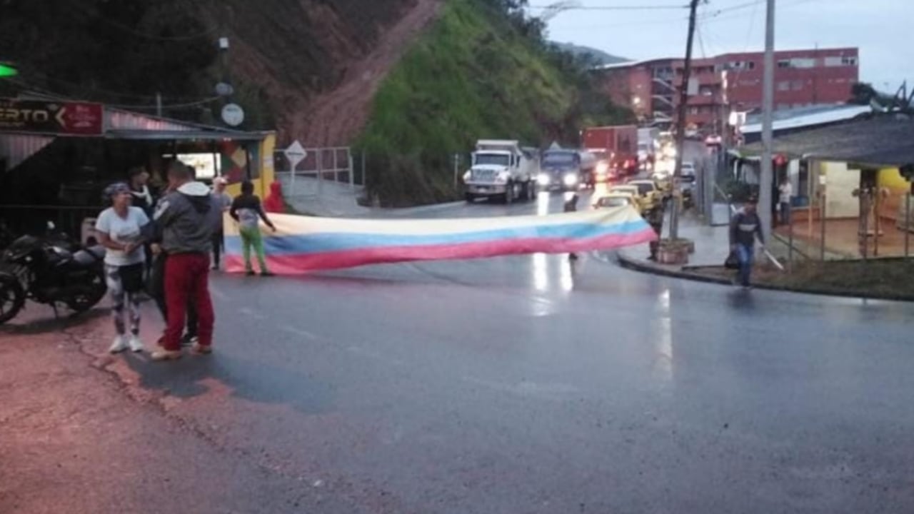 Bloqueos en el occidente antioqueño este 10 de marzo.