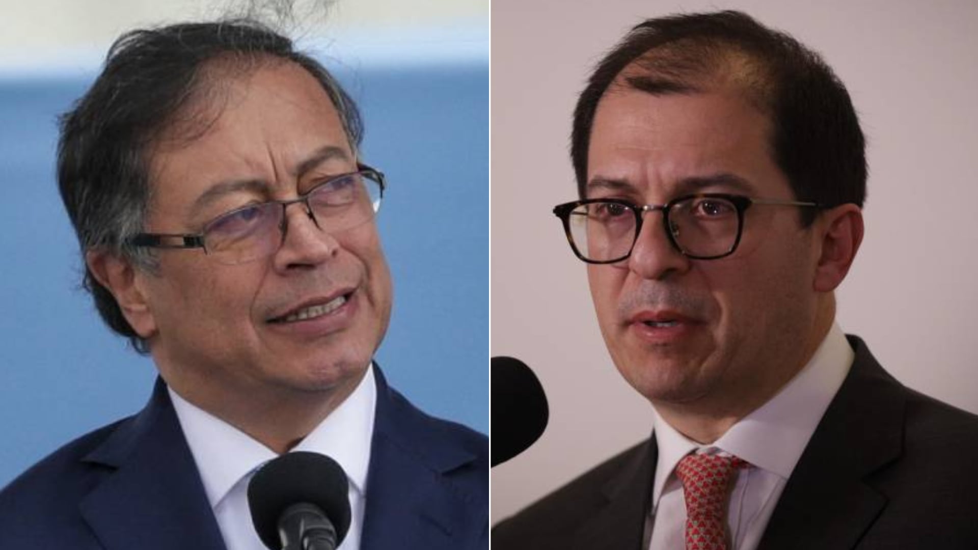 El presidente de Colombia, Gustavo Petro, y el fiscal General de la Nación, Francisco Barbosa.