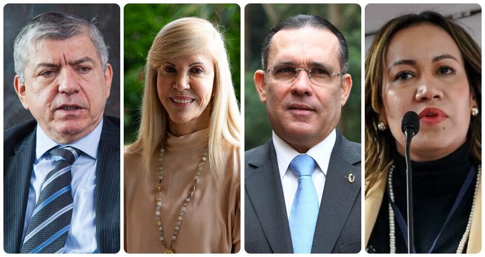 César Gaviria, Dilian Francisca Toro, Efraín Cepeda y Carolina Corcho.