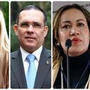 César Gaviria, Dilian Francisca Toro, Efraín Cepeda y Carolina Corcho.