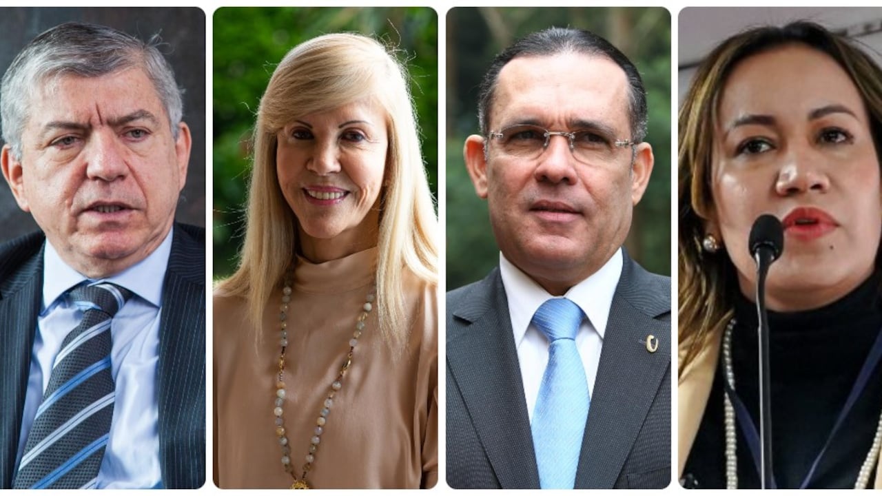 César Gaviria, Dilian Francisca Toro, Efraín Cepeda y Carolina Corcho.