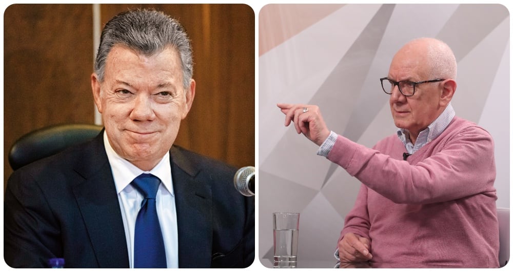Juan Manuel Santos y Felipe Zuleta.
