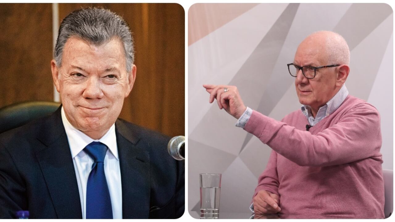 Juan Manuel Santos y Felipe Zuleta.