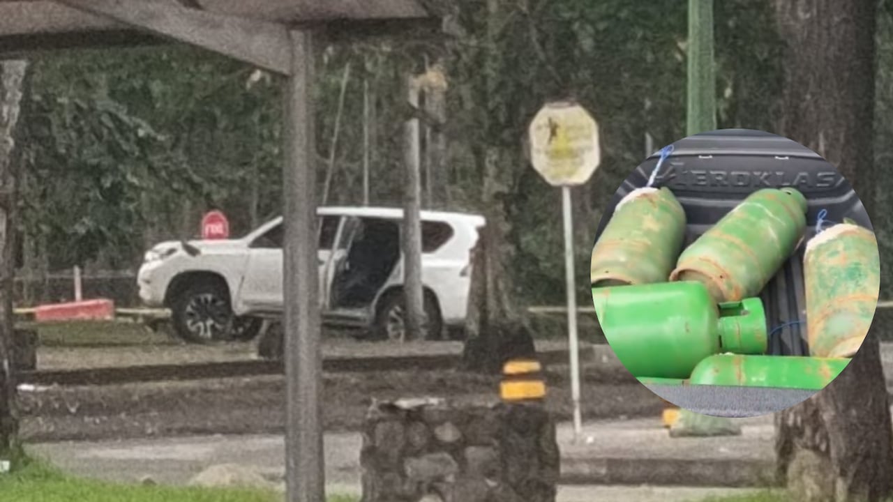 La camioneta fue estacionada en una calle del barrio Bolívar, junto al Parque Mosquera.