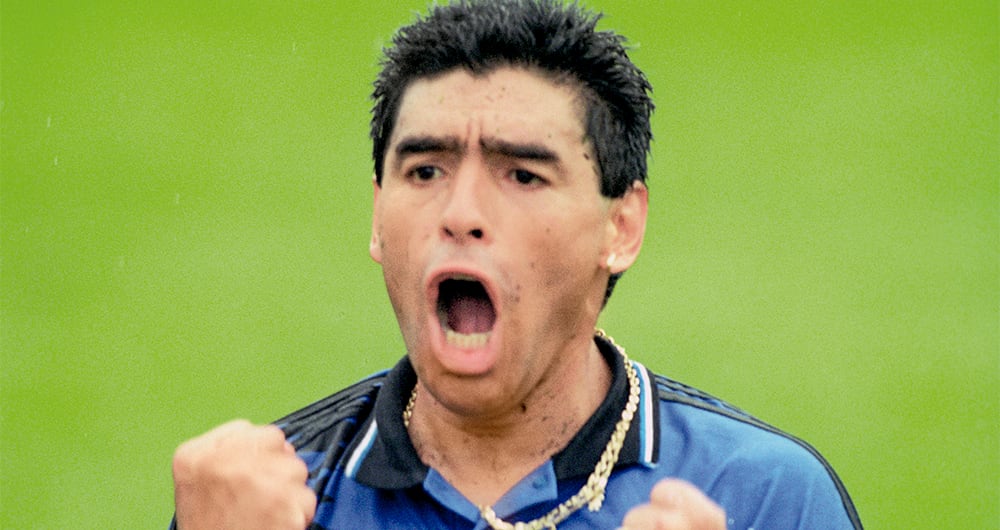 Celebró su gol a Grecia, en 1994, a rabiar frente a la cámara. Fue su último tanto en un mundial. 