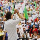 Federico Gutiérrez durante una manifestación política en Manizales