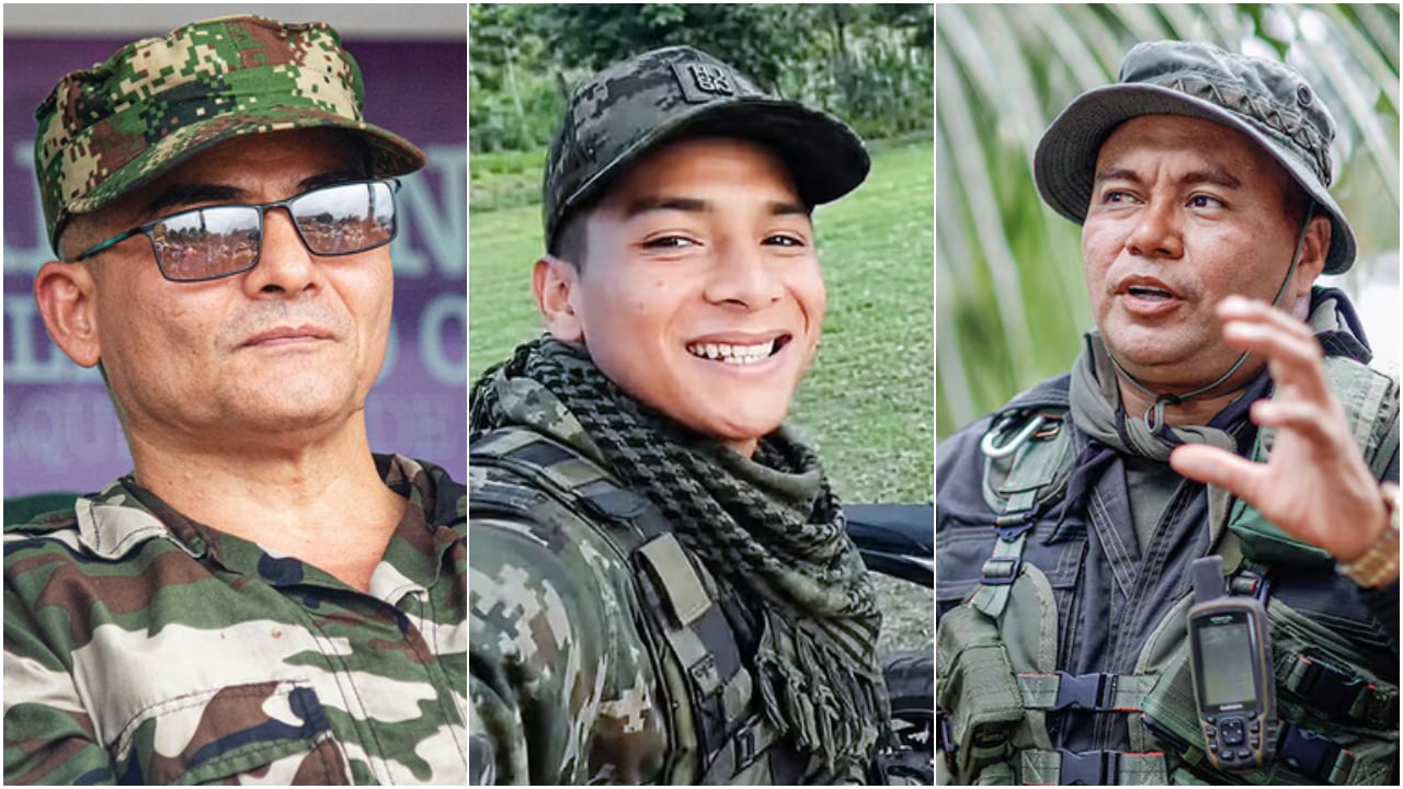 Néstor Gregorio Vera Fernández, mejor conocido como alias Iván Mordisco; Naín Andrés Pérez Toncel, alias Bendito Menor; y Alexander Díaz Mendoza, alias Calarcá.
