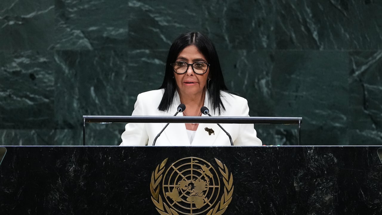 Delcy Rodríguez ante la Asamblea General de la ONU.