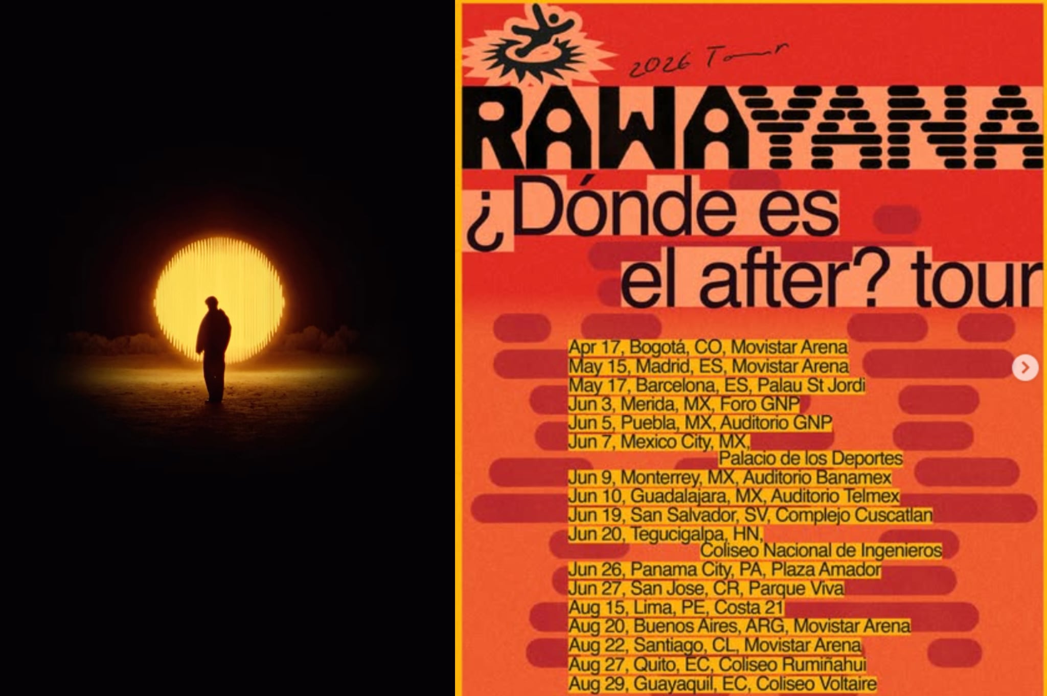 Rawayana anunció concierto en Bogotá en el Movistar Arena