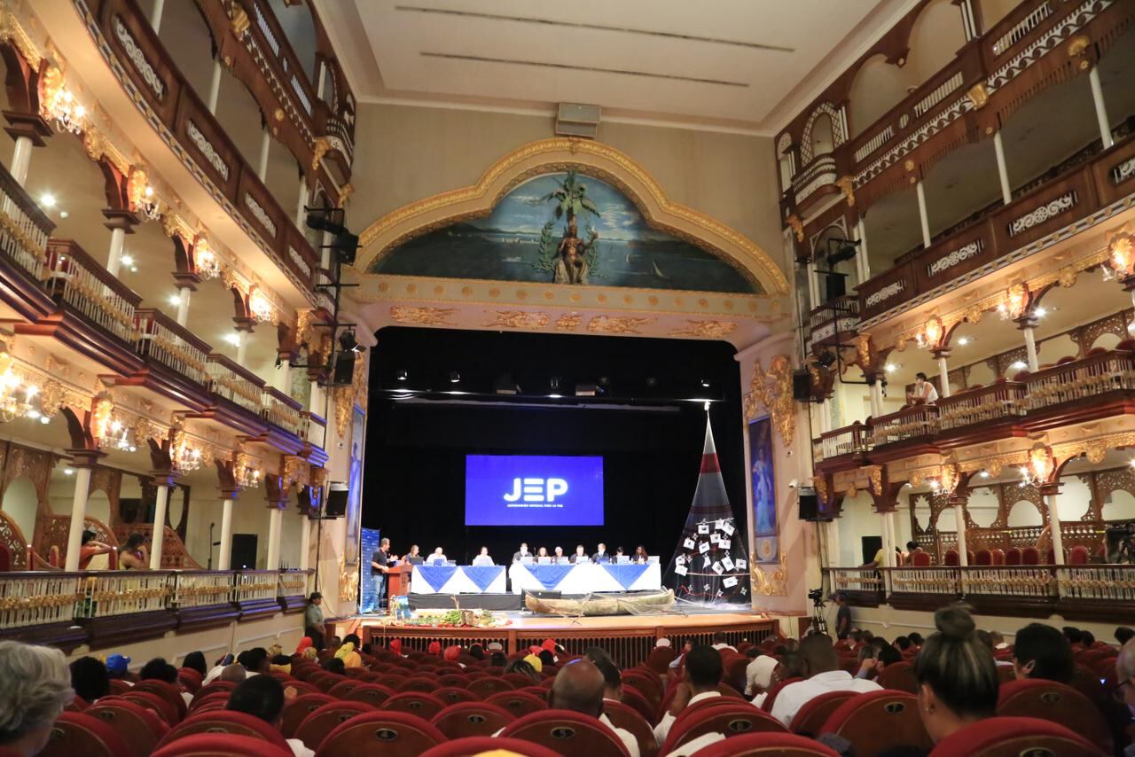 Audiencia pública de la JEP en Cartagena.