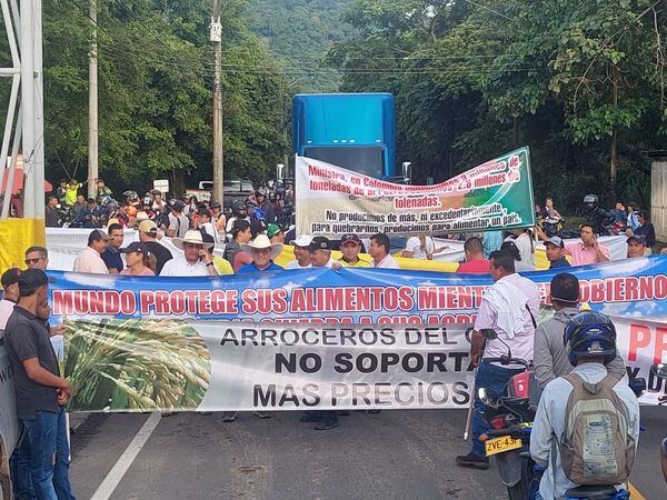 La manifestación se concentra en el sector del río Únete en Aguazul.