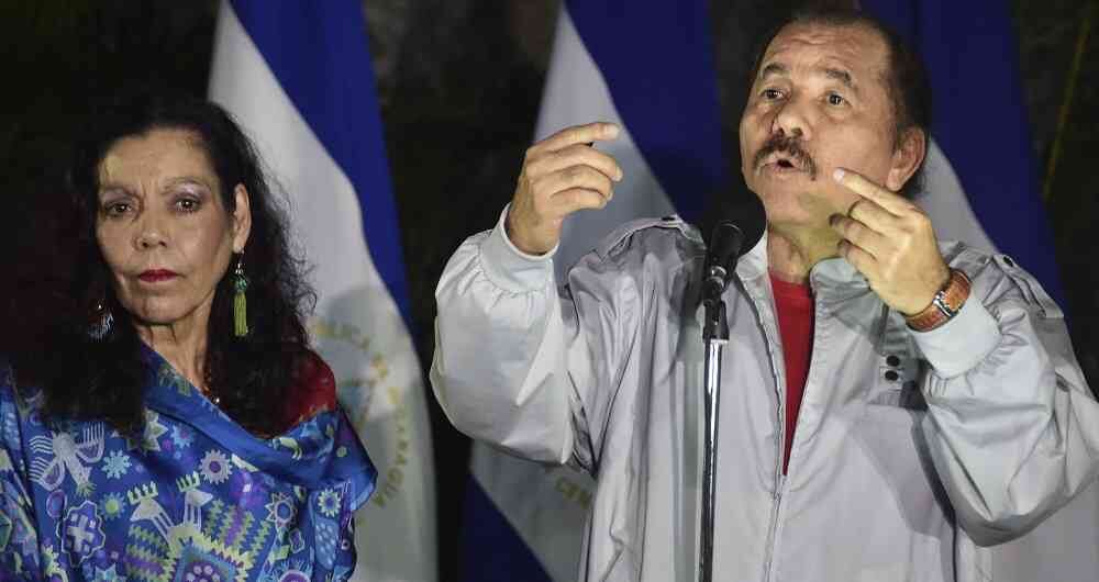 Daniel Ortega, presidente de Nicaragua, y su esposa y vicepresidenta, Rosario Murillo.