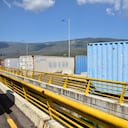 En el lado venezolano del puente Tienditas persiste contenedores que bloquean el paso