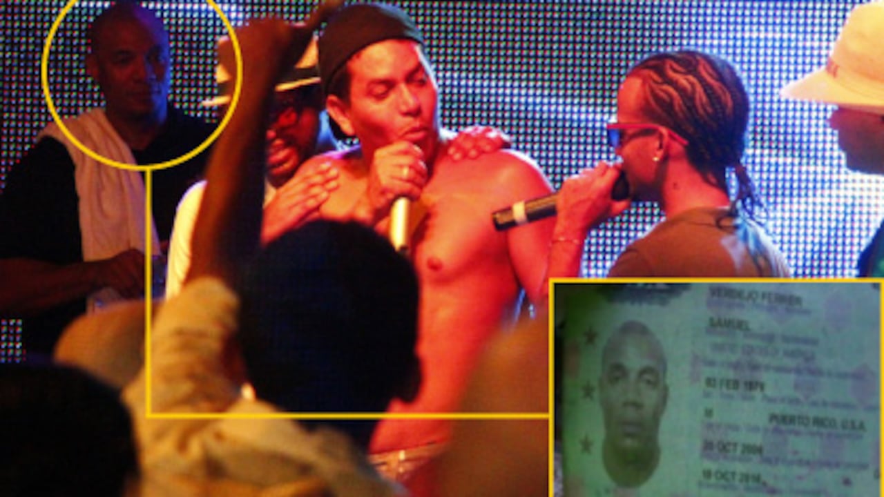 En el círculo se observa a uno de los ciudadanos estadounidenses que estuvo, al parecer, como parte de la seguridad en la fiesta de Fritanga.