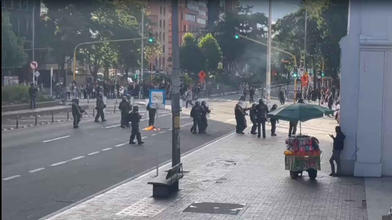 Fue necesaria la presencia de la Policía en el lugar de los desmanes.