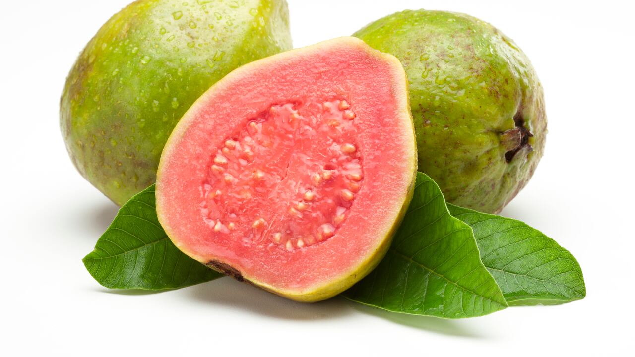 Hojas y frutos de guayaba