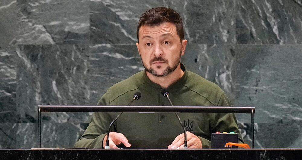 Volodímir Zelenski, presidente de Ucrania, en la Asamblea de Naciones Unidas 