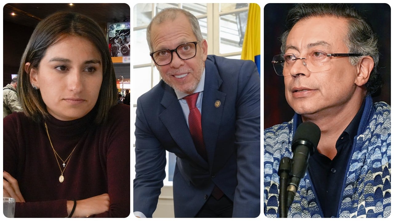 Laura Sarabia, Alfredo Saade y Gustavo Petro.