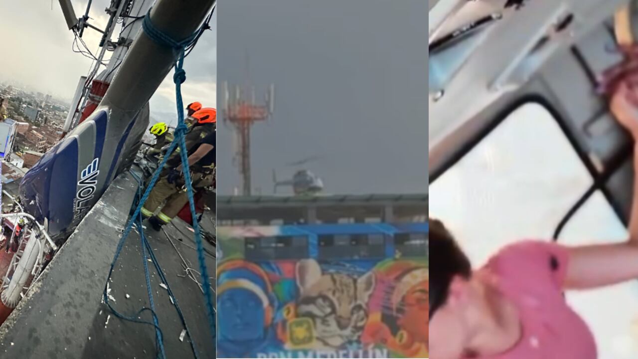 Graban momento exacto de accidente aéreo en Medellín.