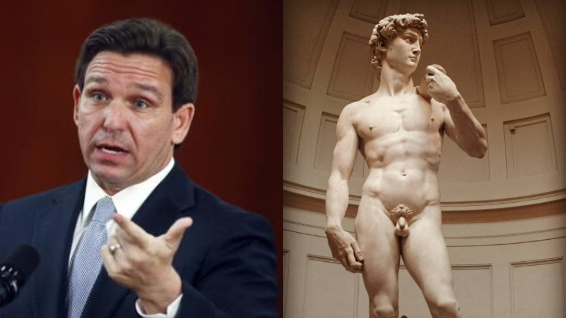 ¿Qué está pasando en Florida? Ahora el David de Miguel Ángel es considerado porRon DeSantis gobernador de florida se ha ocultado tras políticas ultra conservadoras para acercarse a la presidencia. Entre ellas la censura de temas "woke".nografía