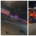 Vía Panamericana, a la altura de Mi Bohío, en Popayán, cerrada por tiroteo.