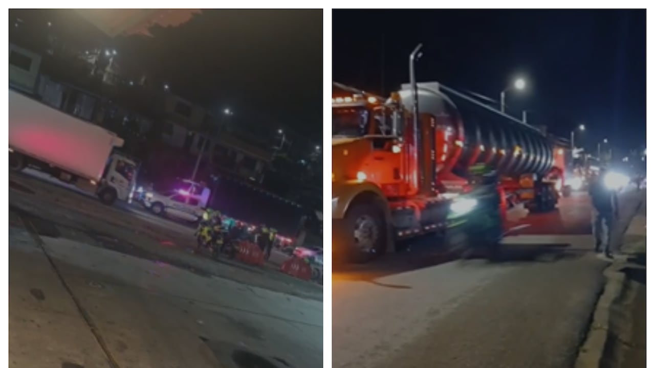 Vía Panamericana, a la altura de Mi Bohío, en Popayán, cerrada por tiroteo.