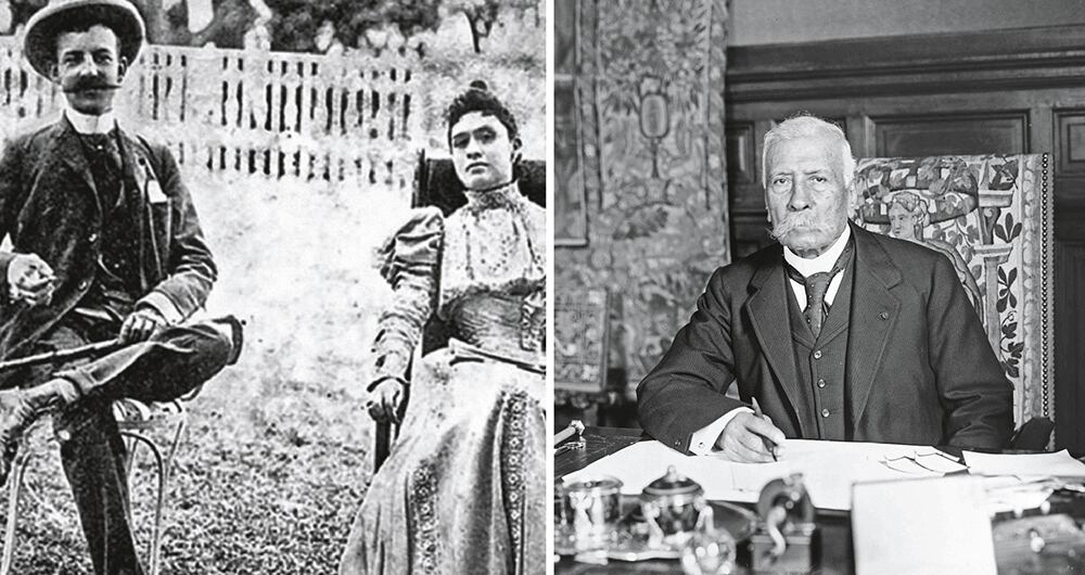    Mabel Cadena es Amada Díaz, la hija predilecta del presidente Porfirio Díaz (derecha). Arriba, los verdaderos Ignacio y Amada. De una hermana de él, Susana, descienden Carolina y Alberto de Mónaco.      