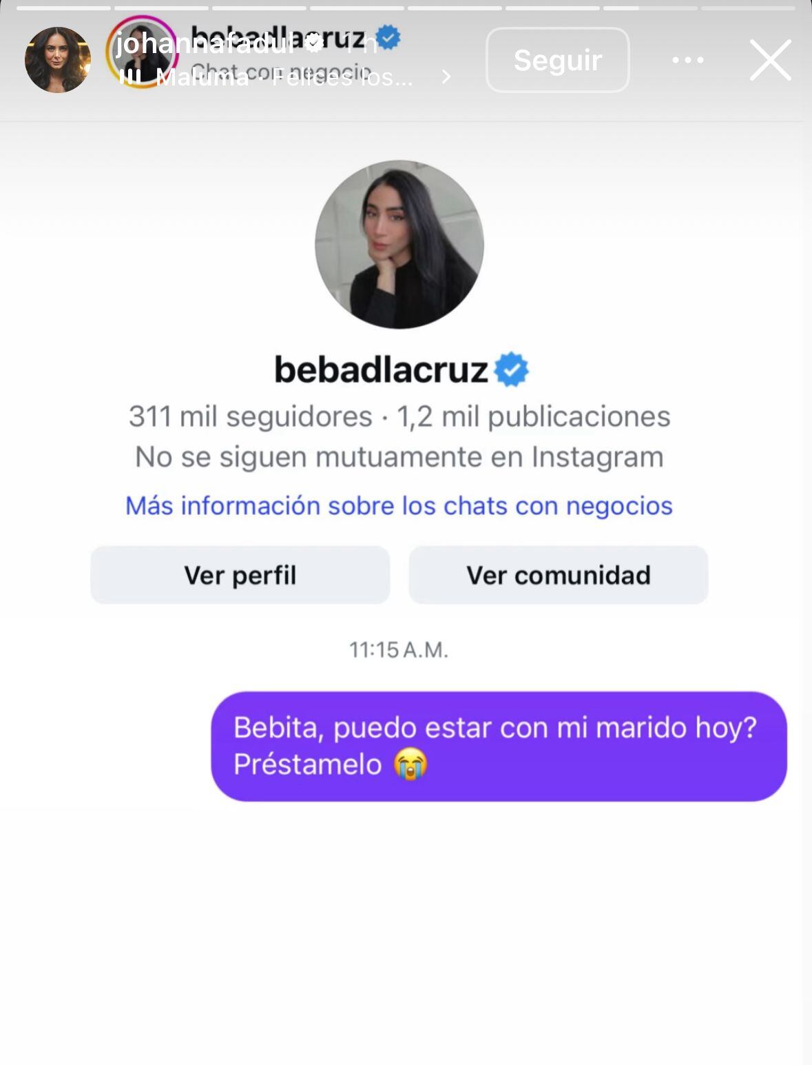 Polémica por supuesta infidelidad de Juanse Quintero a Johanna Fadul.