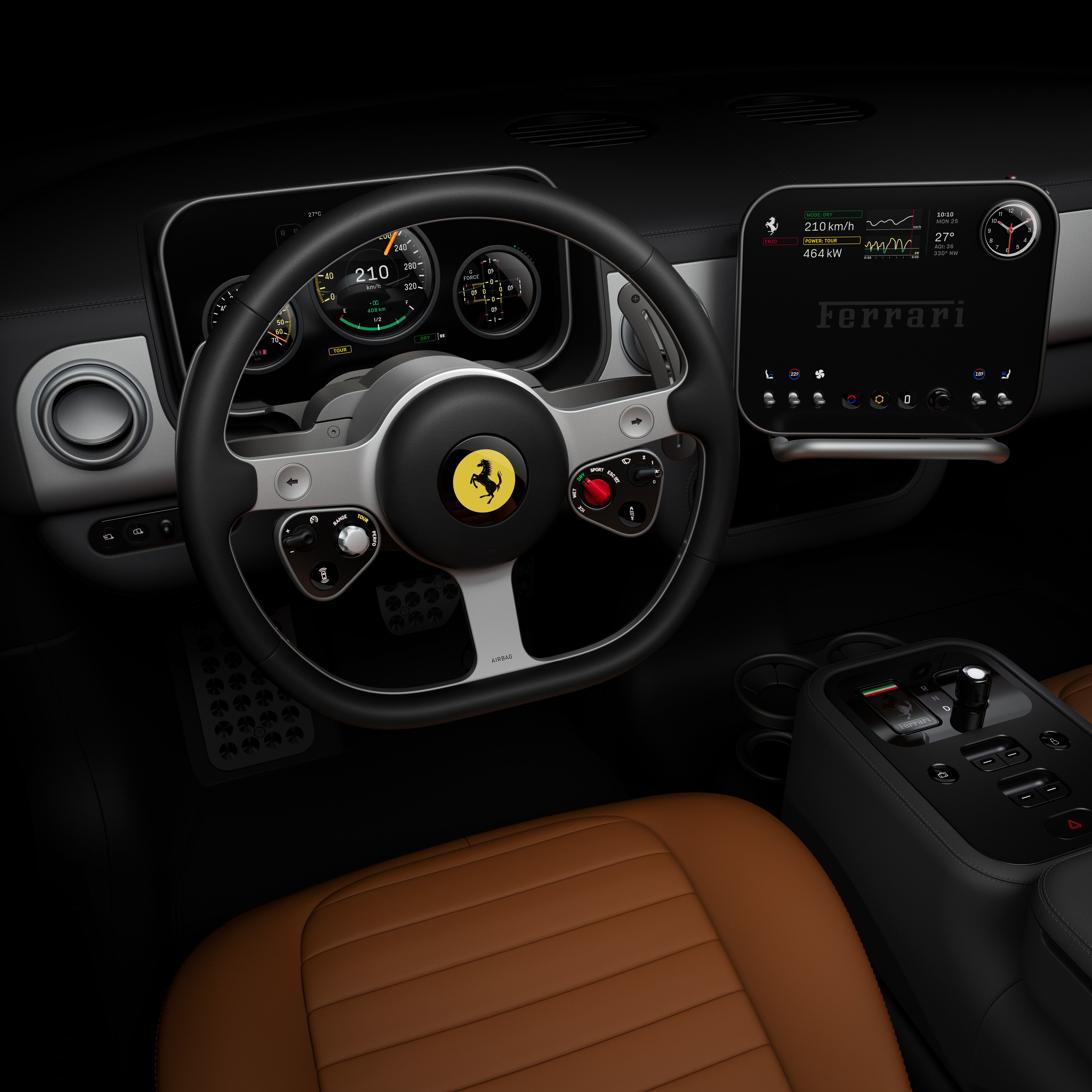 Ferrari presenta el interior y la interfaz del nuevo Ferrari Luce, con cada elemento profundamente considerado para permitir interacciones funcionales e intuitivas y una experiencia de conducción emocionante.