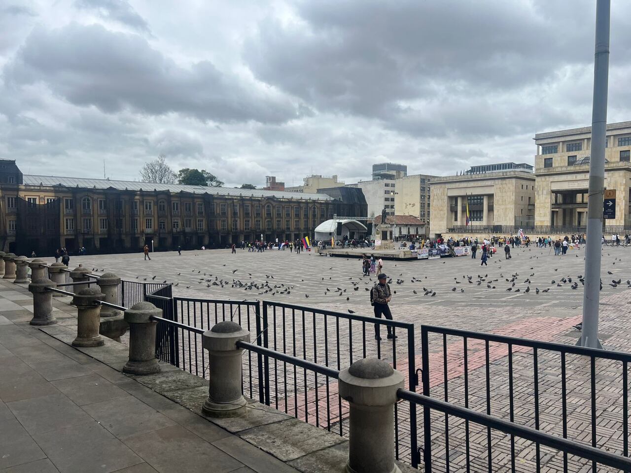 Plaza de Bolívar en el segundo día de paro nacional.
