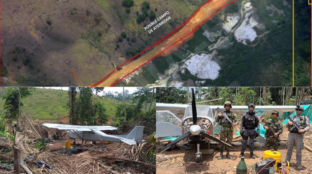 Pista de aterrizaje clandestina de las disidencias de las Farc en Antioquia.