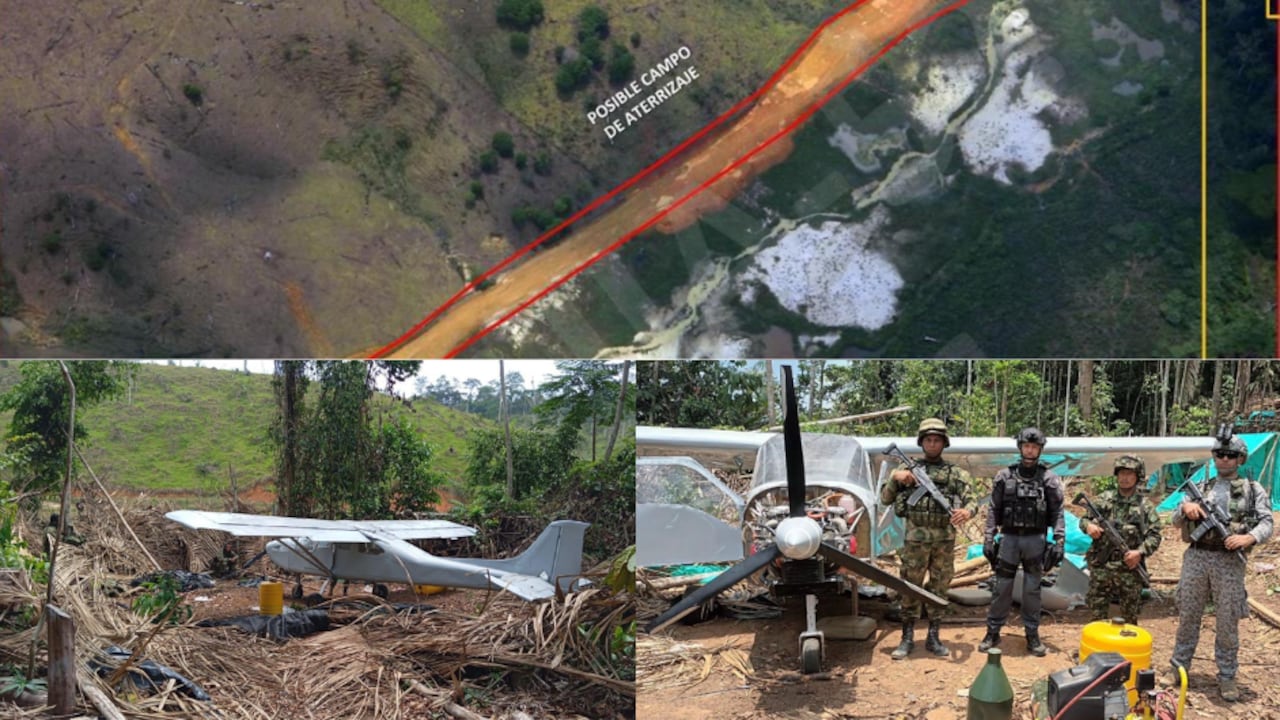 Pista de aterrizaje clandestina de las disidencias de las Farc en Antioquia.