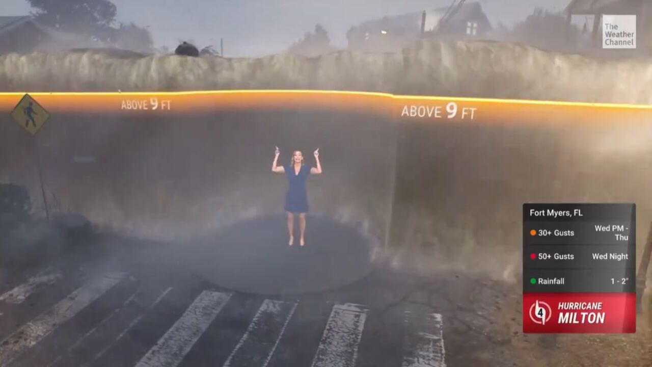 El canal del clima, Weather Channel, publicó la predicción de lo que sería la llegada del huracán