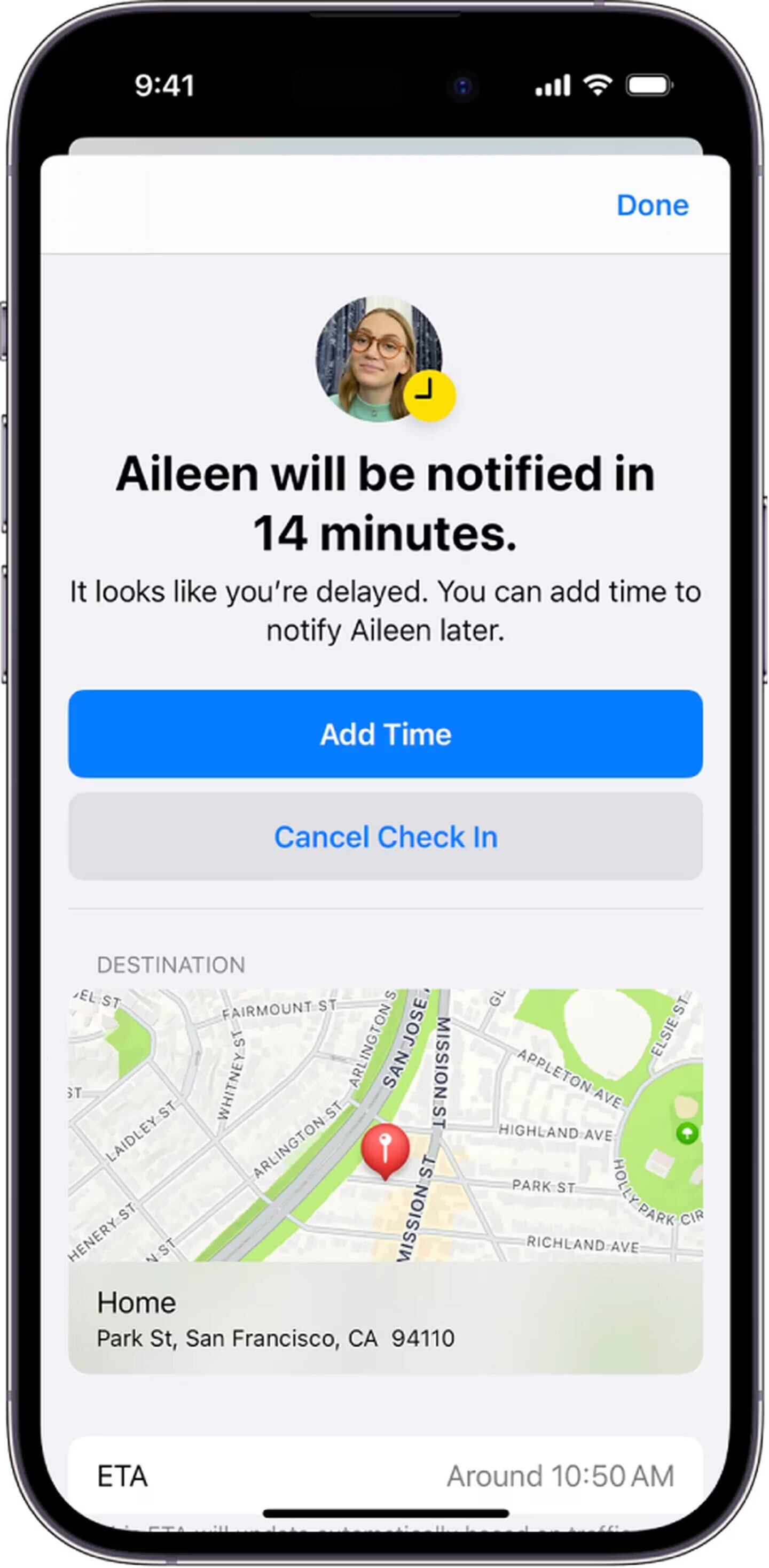 Check in, la función de iOS que ayuda a saber si una persona llegó bien a su destino.