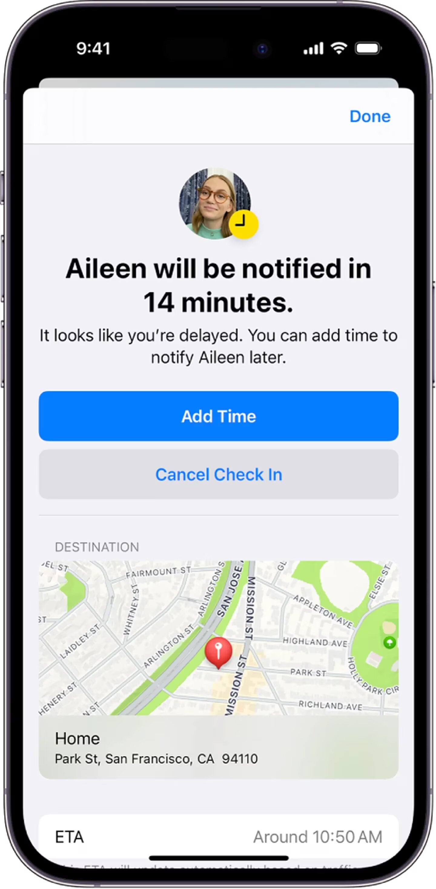Check in, la función de iOS que ayuda a saber si una persona llegó bien a su destino.