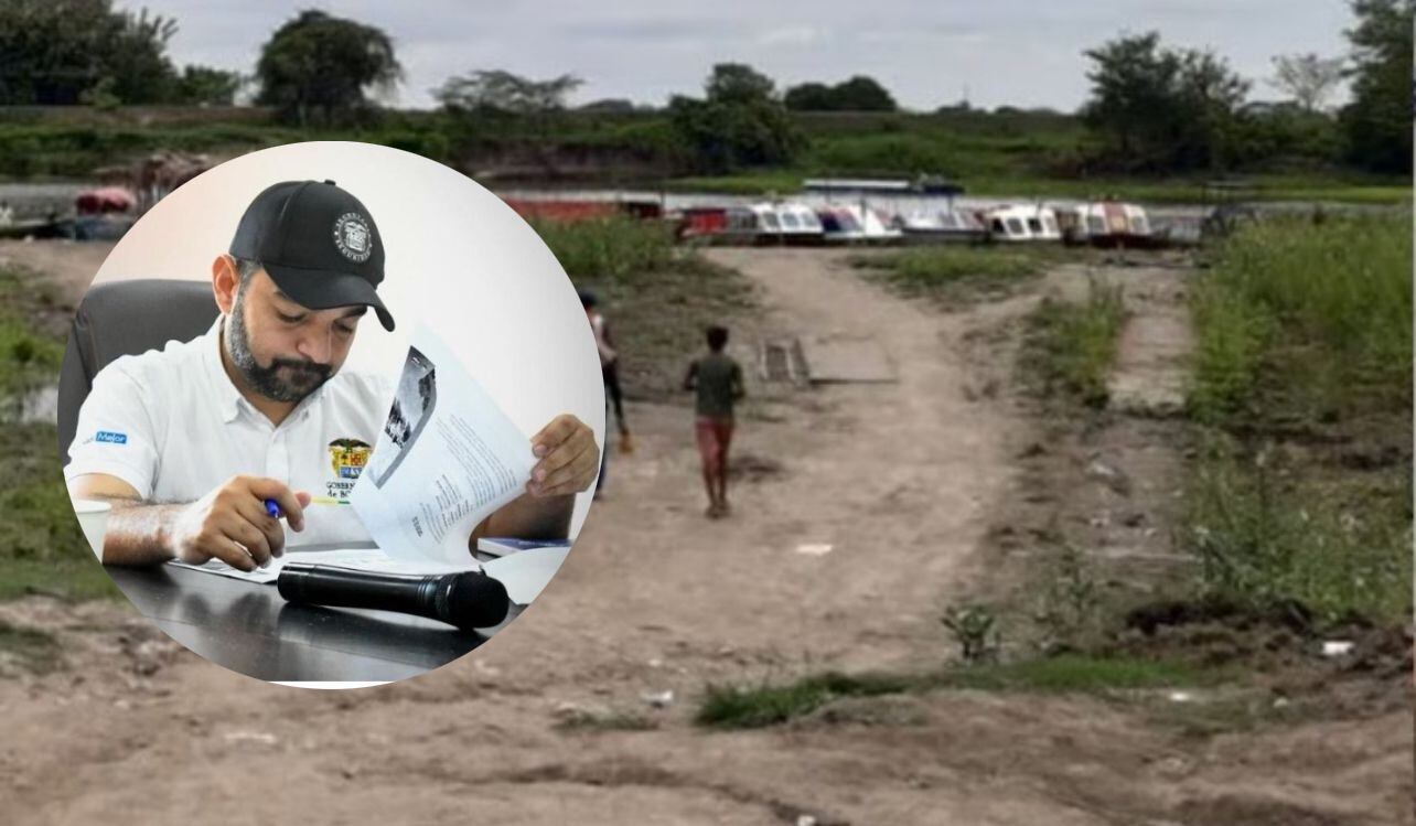 Imagen general del sur de Bolívar y el secretario de Seguridad, Manuel Berrío.