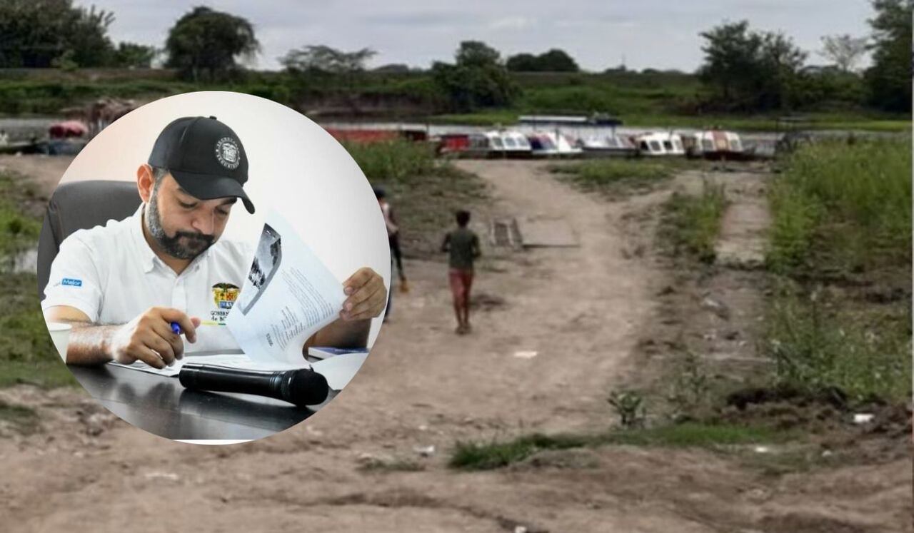 Imagen general del sur de Bolívar y el secretario de Seguridad, Manuel Berrío.