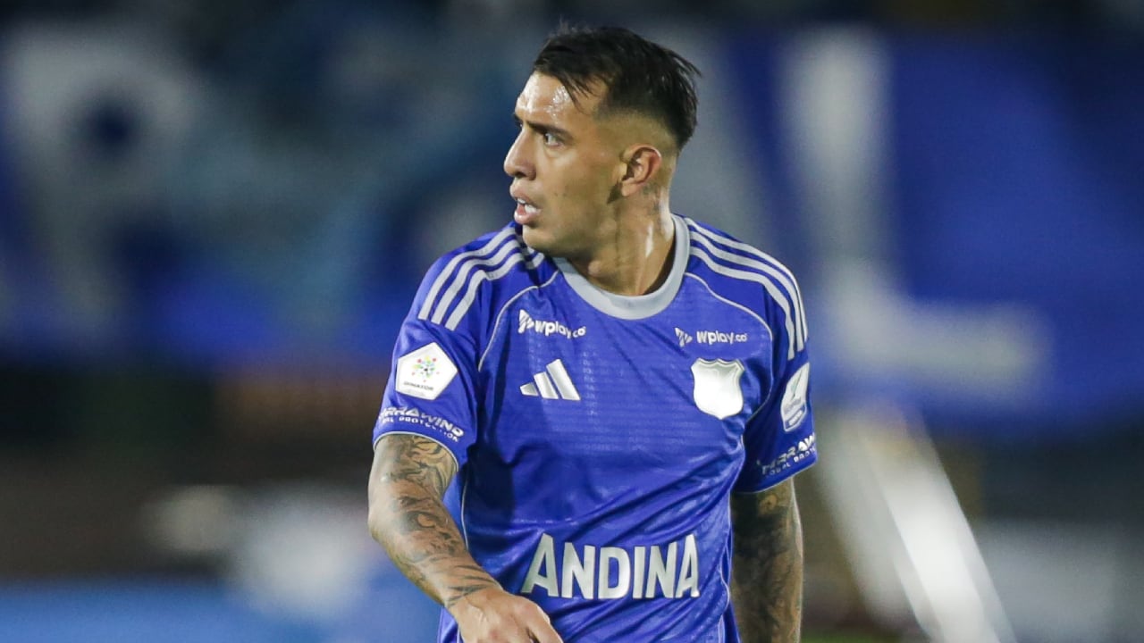 Rodrigo Contreras, delantero de Millonarios, tiene contrato hasta diciembre.