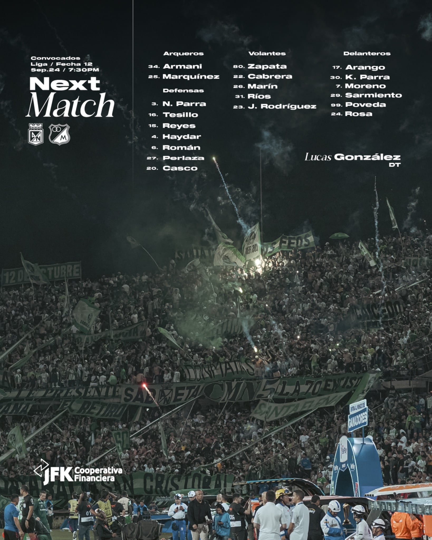 Convocatoria de Atlético Nacional