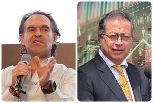 El alcalde de Medellín, Federico Gutiérrez, y el presidente de Colombia, Gustavo Petro.