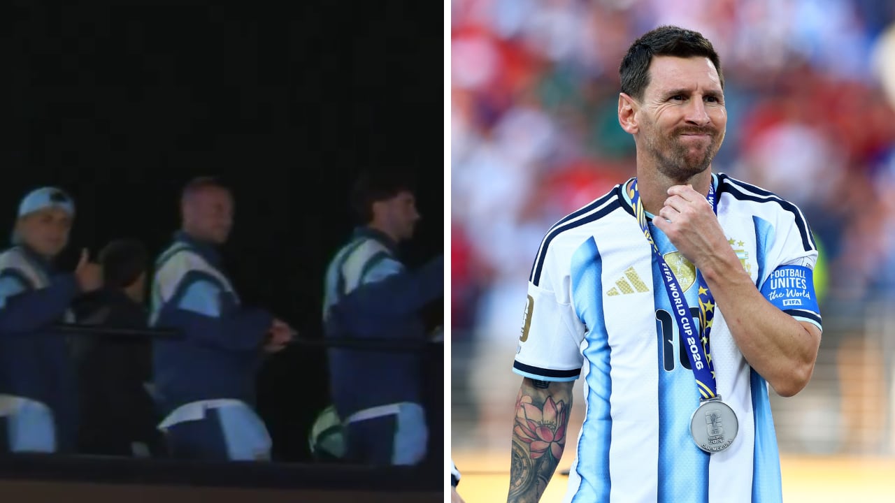 La selección Argentina llegó a su país, pero aterrizó sin Messi con la delegación.