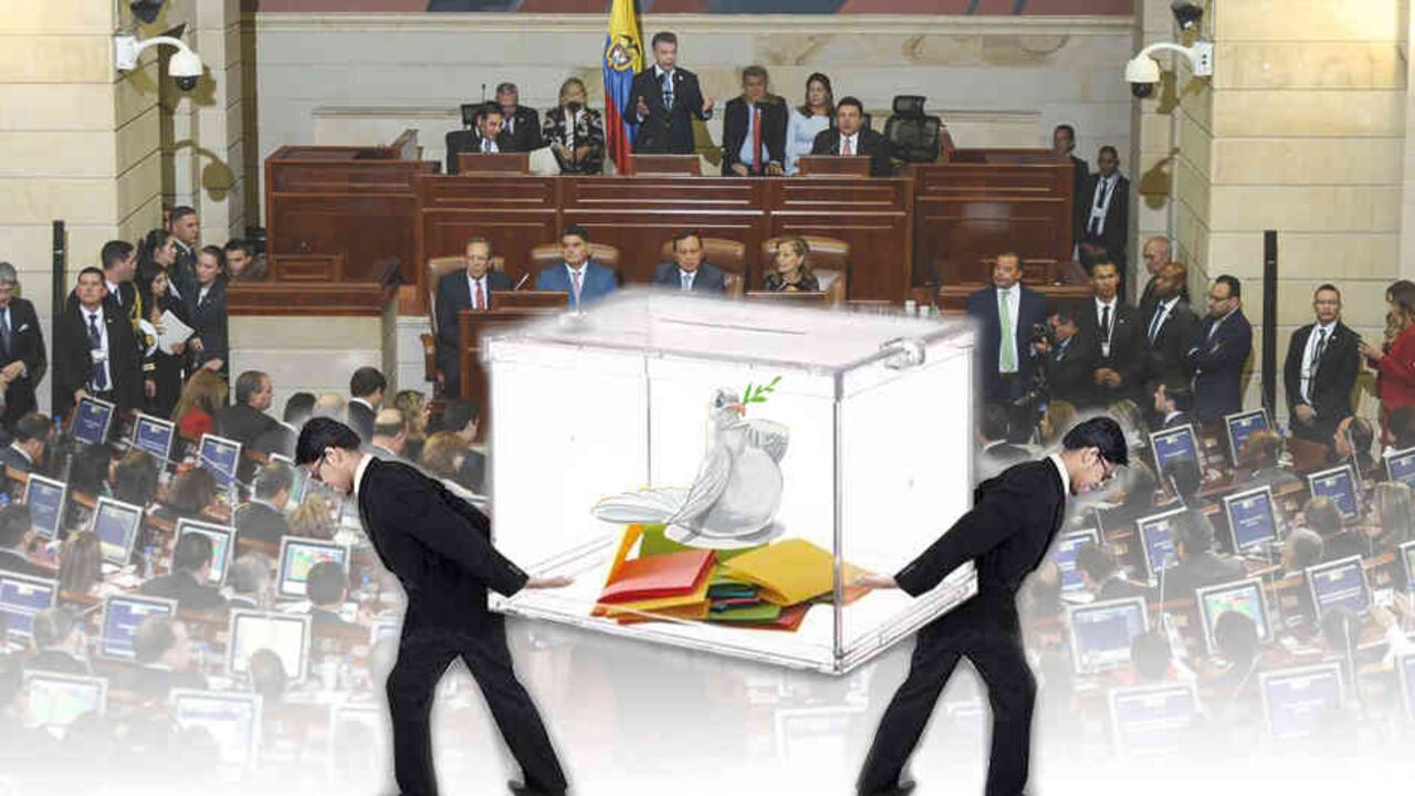 La reforma política está en discusión en la plenaria del Senado.