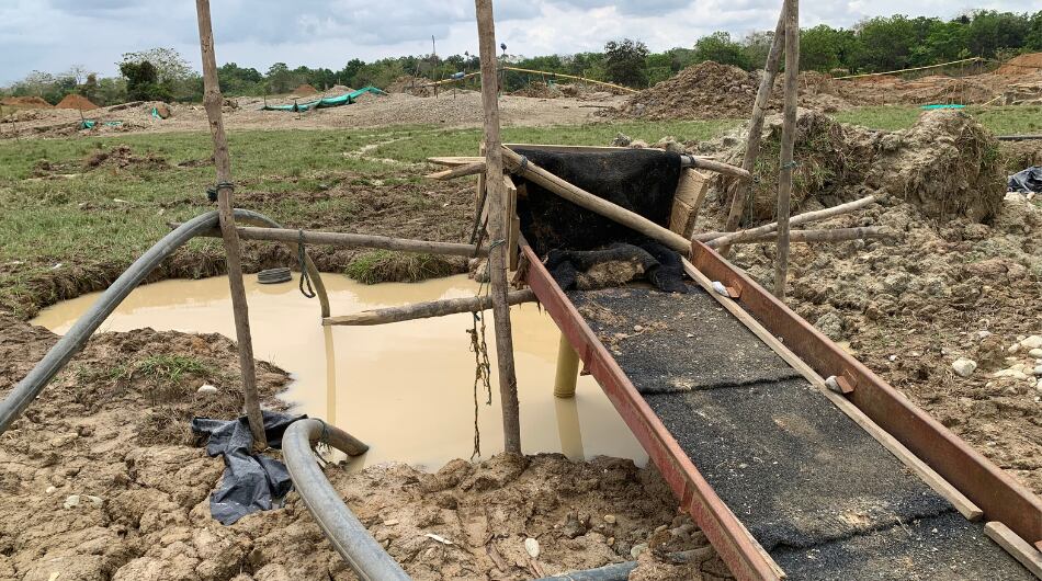 Minería en el Bajo Cauca antioqueño.