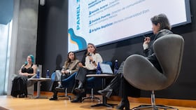 Brigitte Baptiste, rectora Universidad Ean; Daniela Puerta, directora comunicaciones de Coca Cola Company México; Natalia Acero Martínez, directora de Gestión Integral del Recurso Hídrico del Minambiente, y María Mónica Ruíz, directora de consultoría especializada en sostenibilidad.